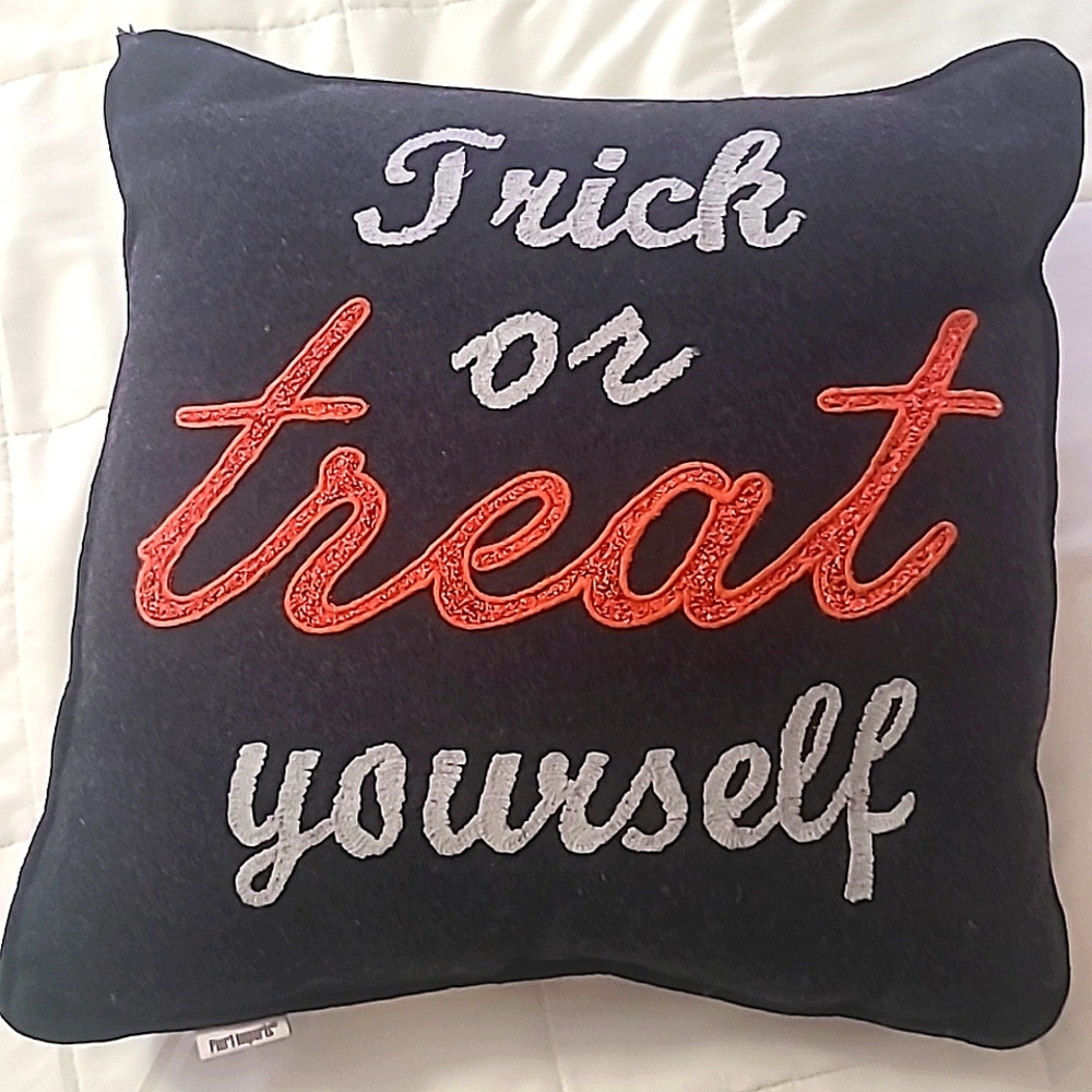 Pier 1 Trick or Treat Halloween throw pillow